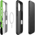 Green Flames iPhone 16 Magsafe Impact Case